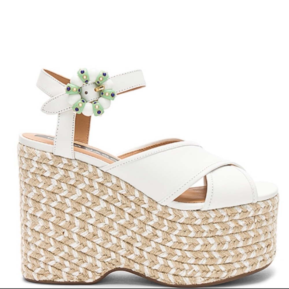 Marc Jacobs Rowan Espadrille Wedges Ivory